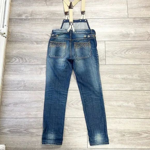 GUESS LIMITED EDITION VEROS STUDDED OVERALLS - Picture 10 of 16